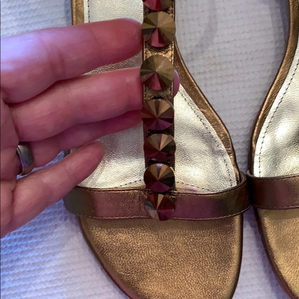 VIA SPIGA fully leather sandals/Copper/Italy/8.5.​​​​​​​​​​​​​​​​​​​​​